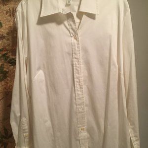 Banana Republic White Tunic Button Down Shirt XL